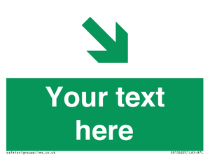 Custom Safe condition: Green Down right arrow